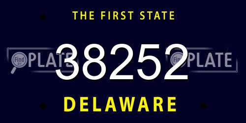 38252 Delaware License Plate