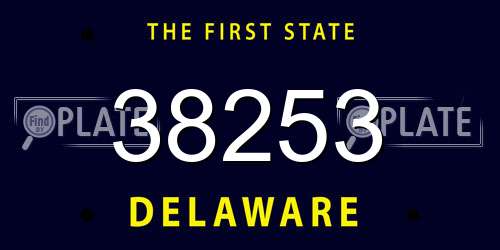 38253 Delaware License Plate