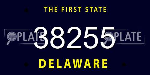 38255 Delaware License Plate