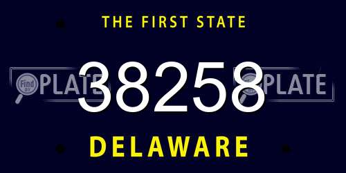 38258 Delaware License Plate