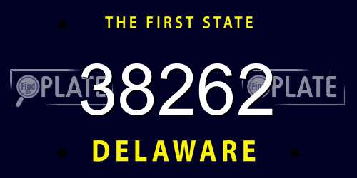 38262 Delaware License Plate
