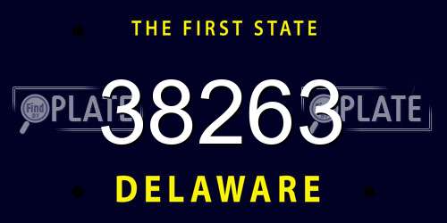 38263 Delaware License Plate