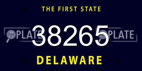 38265 Delaware License Plate