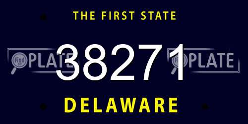 38271 Delaware License Plate