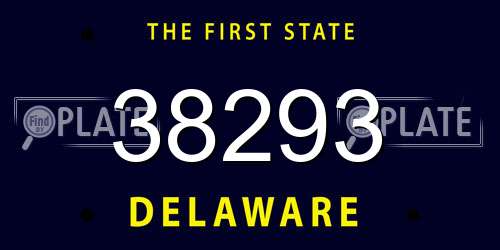 38293 Delaware License Plate