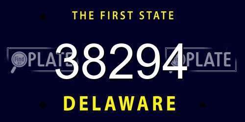 38294 Delaware License Plate
