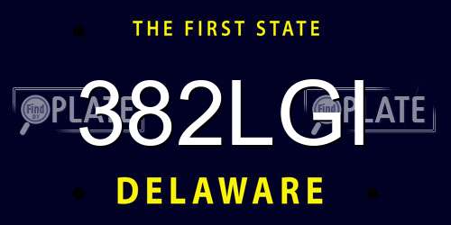 382LGI Delaware License Plate
