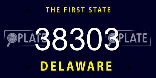 38303 Delaware License Plate