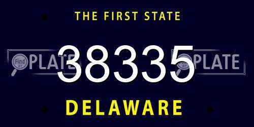 38335 Delaware License Plate