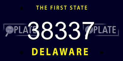 38337 Delaware License Plate