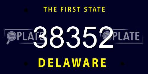 38352 Delaware License Plate