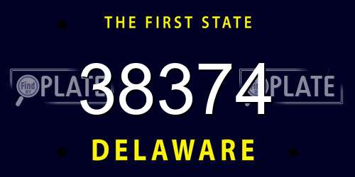 38374 Delaware License Plate