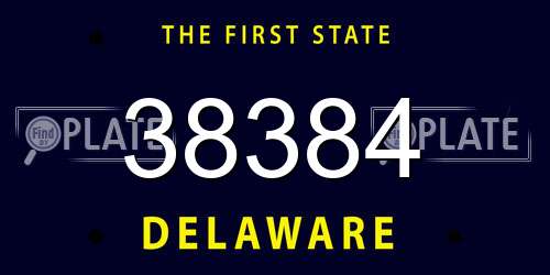38384 Delaware License Plate