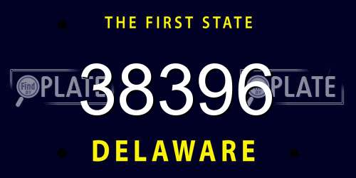 38396 Delaware License Plate