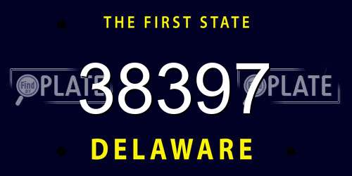 38397 Delaware License Plate