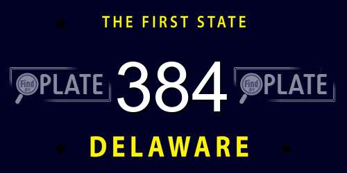 384 Delaware License Plate