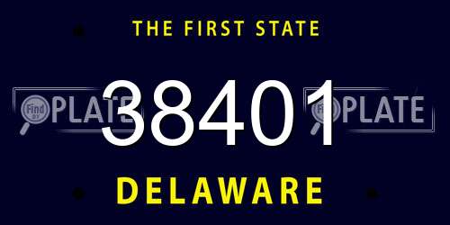 38401 Delaware License Plate
