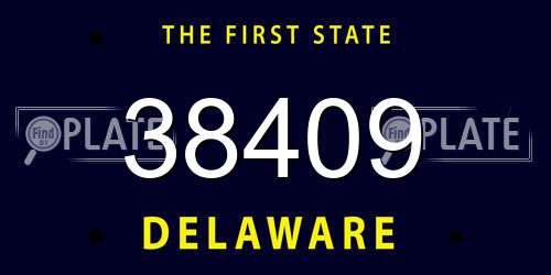38409 Delaware License Plate