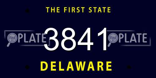 3841 Delaware License Plate