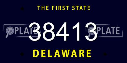 38413 Delaware License Plate