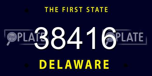 38416 Delaware License Plate