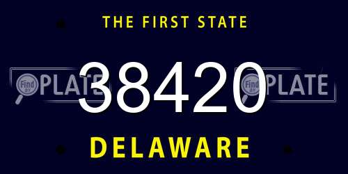 38420 Delaware License Plate
