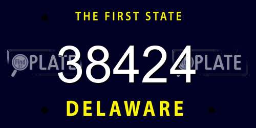 38424 Delaware License Plate