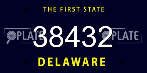 38432 Delaware License Plate