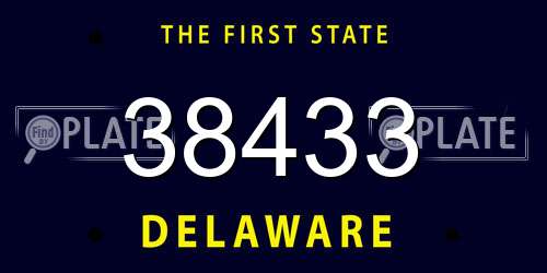 38433 Delaware License Plate