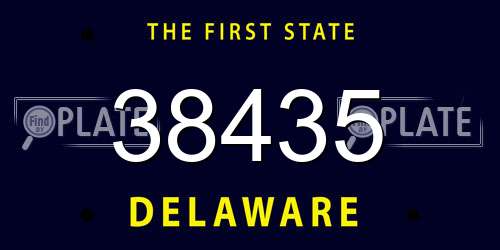 38435 Delaware License Plate
