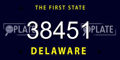 38451 Delaware License Plate