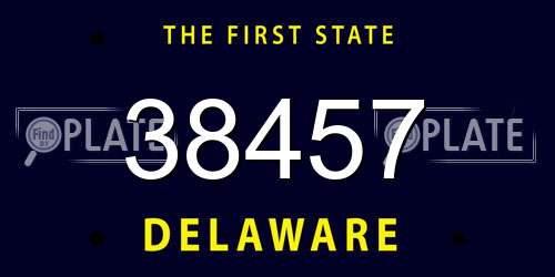 38457 Delaware License Plate