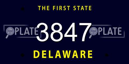 3847 Delaware License Plate