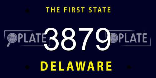 3879 Delaware License Plate