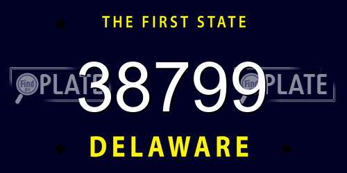38799 Delaware License Plate