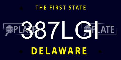 387LGI Delaware License Plate