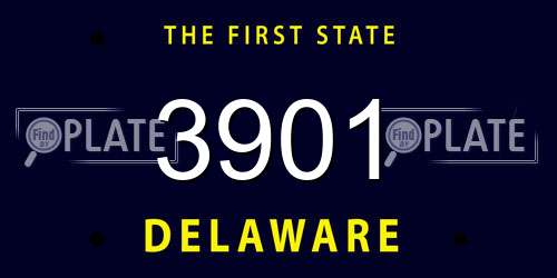 3901 Delaware License Plate