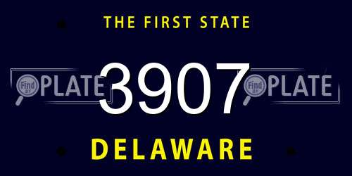 3907 Delaware License Plate