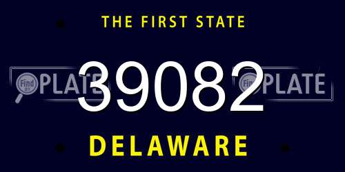 39082 Delaware License Plate