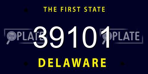 39101 Delaware License Plate