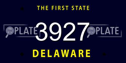 3927 Delaware License Plate