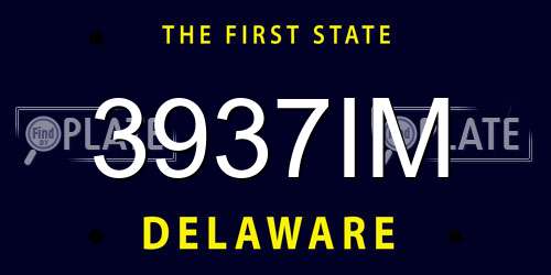 3937IM Delaware License Plate