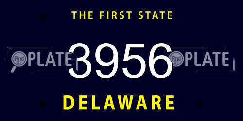 3956 Delaware License Plate