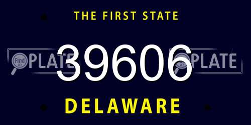 39606 Delaware License Plate