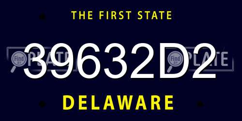 39632D2 Delaware License Plate