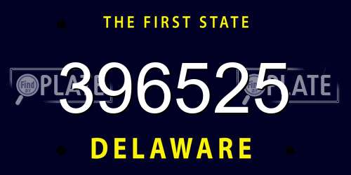 396525 Delaware License Plate