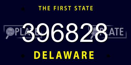 396828 Delaware License Plate