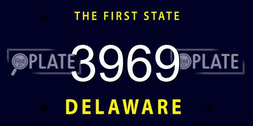 3969 Delaware License Plate