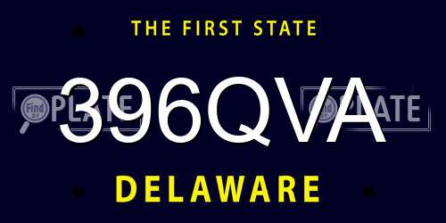 396QVA Delaware License Plate