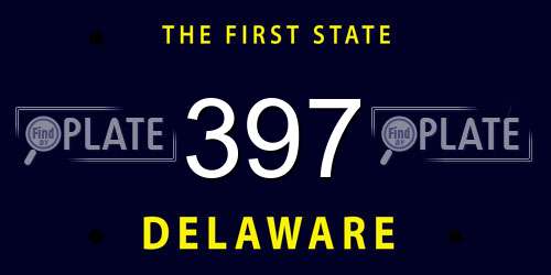 397 Delaware License Plate